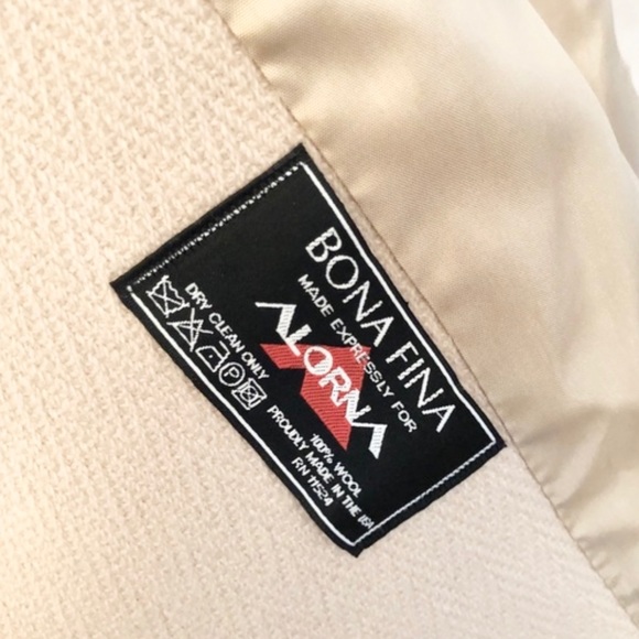 Vintage Alorna wool coat real fur collar Sz L - Picture 9 of 9